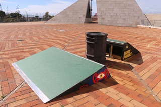 Skateboard ramps at Civic Square.