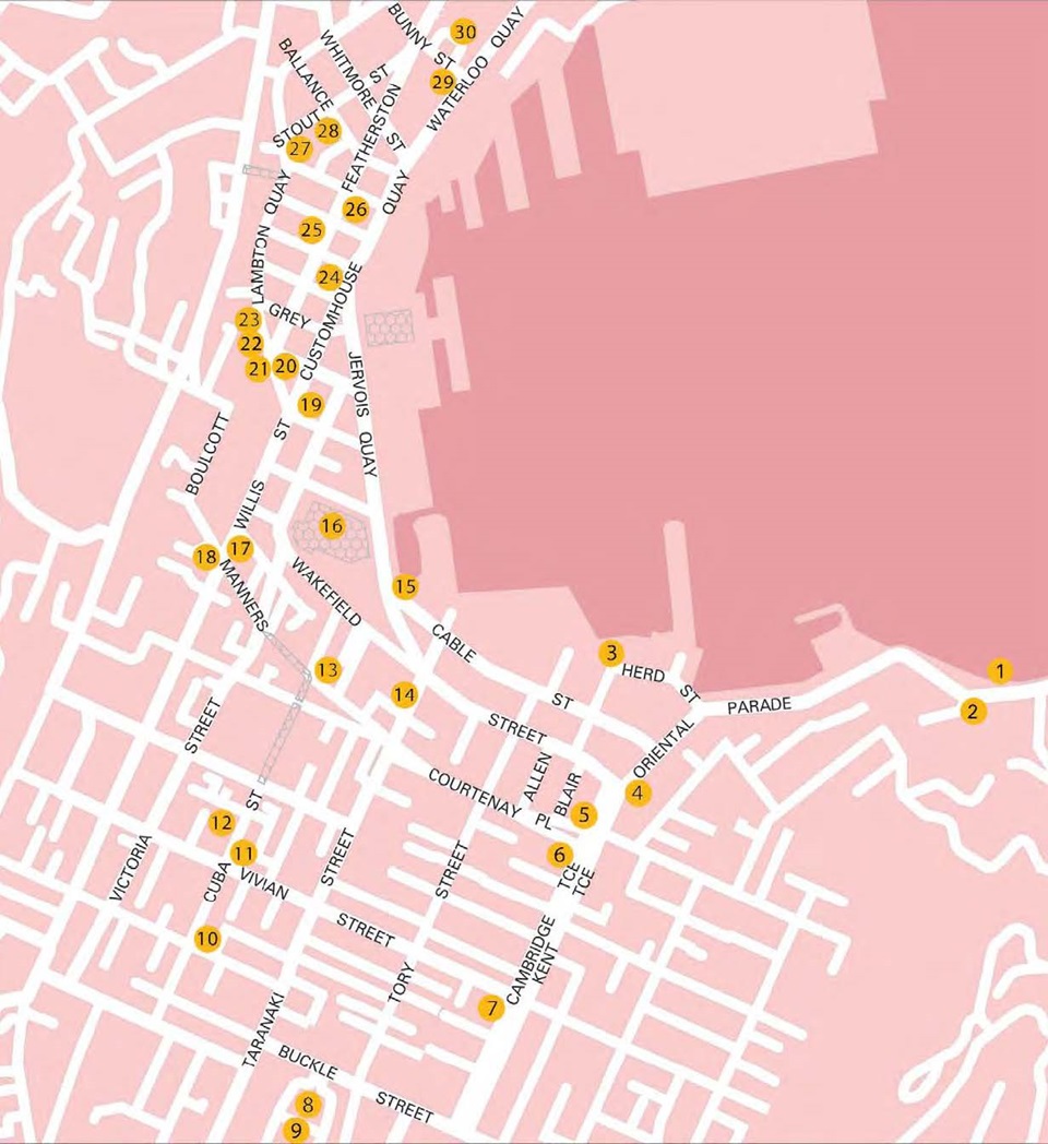 Art deco trail map.