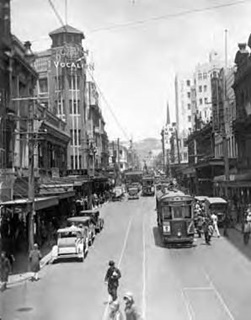 View of Willis Street with the former Bristol Piano Company building on the left.