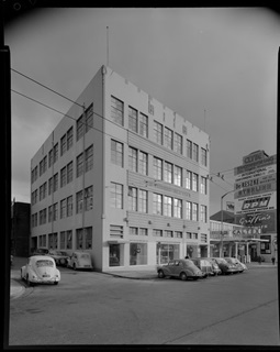 Exterior of van Staveren Brothers building - now Valma House.