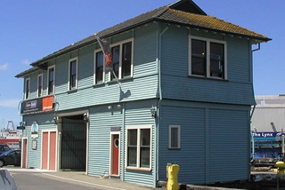 Wharf police building.