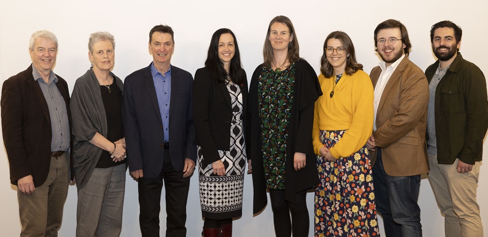 Image of Tawa Community Board members Councillor Tony Randle, Rachel Allen, Tim Davin, Jill Day, Liz Langham, Miriam Moore, Jackson Lacy, Councillor Ben McNulty.