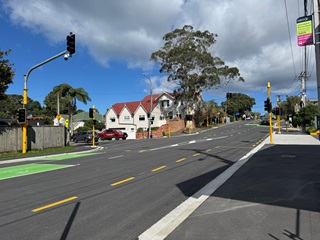 Boxhill intersection after the changes were completed.