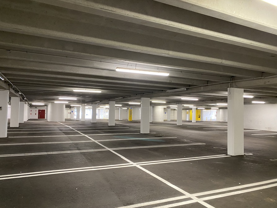 Parking spaces in Frank Kitts Car Park