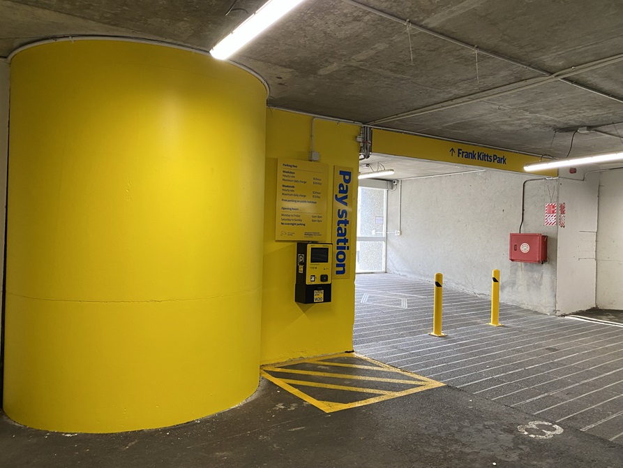 Paystation in Frank Kitts Car Park